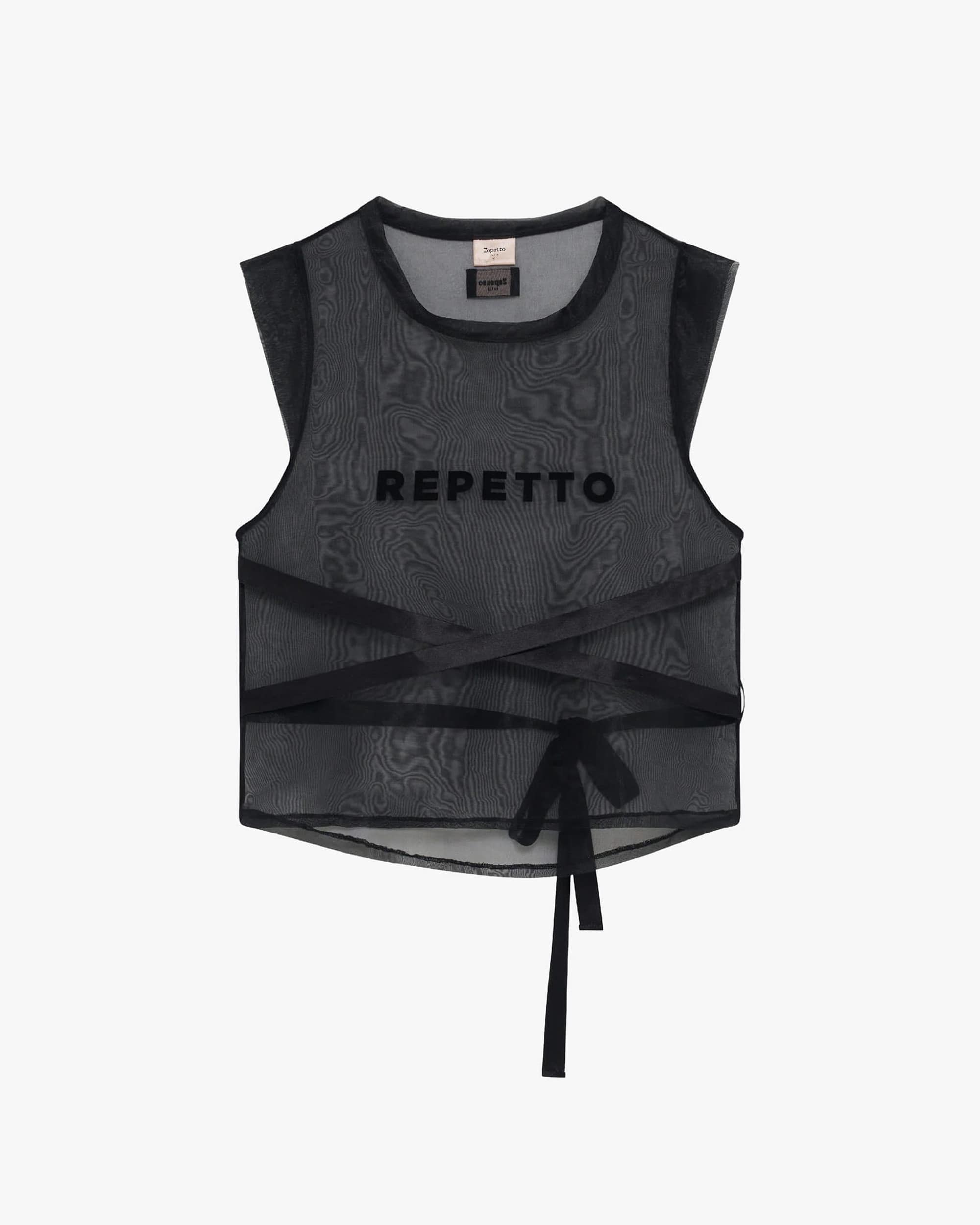 repetto - 新品未使用タグ付きレペットTulle tie-dye tunic ブラック Tulle Tunic To Tie｜アクティブウェア | セール | Repetto